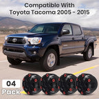 4 Pack - 2nd Gen Tacoma Accessories AC Knob Upgrade - 2005,2006,2007,2008,2009,2010,2011,2012,2013,2014,2015 Tacoma Climate Control Dial Mods Set - for Toyota Interior Replacement Kit