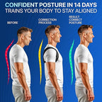 NEW 2026 Posture Corrector for Men & Women – Adjustable Figure-8 Back Brace for Rounded Shoulders & Upper Back Support – Breathable & Invisible Under Shirts – Desk Job & Computer Work – All-Day Brace
