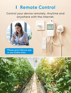 meross Smart Temperature Controller 15A 1800W, Smart Wi-Fi Thermostat Controlled Outlet Plug Works with Apple Home, Alexa, Google Home for Heating Cooling Homebrew Fermentation Reptiles Greenhouse