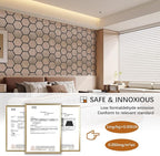 Hexagon Acoustic Wall Panels, Self-Adhesive Sound Absorbing Wall Panel by ARMURO, 4 Pack Covers 19.27 Sq Ft, Peel and Stick Noise Reducing for Home Office Studio Bedroom Wall Decor