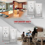 ENERLITES Decorator Switch or Receptacle Outlet Metal Wall Plate, Corrosion Resistant, Over Size 1-Gang 5.5" x 3.5", UL Listed, 7731O, 430 Stainless Steel, Silver