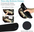 LIMKRIAN Goth Skull Mouse Pad Set Large Desk Mat for Desktop, Ergonomic Mouse Pad with Wrist Rest for Gaming, Keyboard Mat Wrist Support Cup Coaster Set, Gothic Office Desk Accessories Decor Supplies