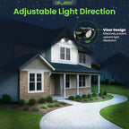 ALUSSO Dusk to Dawn Outdoor Lighting, 25W 2000LM Dusk Till Dawn Outdoor Light, 3000K/4000K/6000K 3CCT IP65 Security Lights ETL Listed Dusk to Dawn Hardwired for House Garage Yard Walkway Black 2 Pack