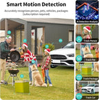2K FHD WiFi Wireless Cameras Solar Powered,Security Cameras Wireless Outdoor,Outside Camera for Home Security,AI Motion Detection,Color Night Vision,Spotlight,Siren Alarm,SD/Cloud Storage,2 Pack