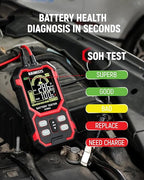 KAIWEETS Car Battery Tester, 12V/24V Automotive Battery Diagnostic Tool, 50-2000 CCA Load Capacity, Digital Battery Analyzer & Voltage Meter for Cars, Trucks, Motorcycles, SUVs, Boats & Marine Use