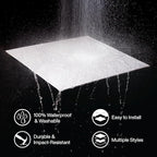 Genesis 2ft x 2ft Stucco Pro White Ceiling Tiles - Easy Drop-in Installation – Waterproof, Washable and Fire-Rated - High-Grade PVC to Prevent Breakage - Package of 12 Tiles