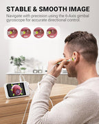 Anykit Digital Otoscope with Gyroscope, 4 Inches Screen, 3.9mm Ear Scope Camera with 6 Lights, Ear Wax Removal Tool, 32GB Card, Supports Photo Snap and Video Recording