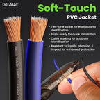 GEARit Pro Series 16AWG Speaker Wire, 16 Gauge Speaker Wire Cable (100 Feet / 30 Meters) Great Use for Home Theater Speakers and Car Speakers, Transparent Black/Blue