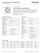 Voltive 16/4 Speaker Wire, in-Wall CL3 & Direct Burial, White, 100ft - 16AWG, 4 Conductors, Stranded Oxygen-Free Copper, UL Listed - V-1211-2