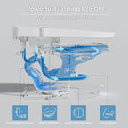 Casta Diva Smart Toilet with Bidet Built in, Bidet Toilet with Wider Heated Seat, Warm Water & Dryer, Foot Sensor Auto Flushing, Night Light, Remote Control 1.28GPF(CD-K020)