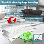 Pymin 12 Pack TU Vacuum Hoover Bags with 4 Exhaust Filters Compatible with Miele Pure TU Dust Bag for Guard L1/ S1 Junior/Silence/Allergy/Parquet XL/Flex/AllFloor/Cat/Dog/Comfort Series