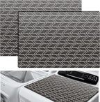 Teenyyou 2 Pcs 26" x 18" Dryer Top Protector Mat, Washer and Dryer Topper, Non Slip Waterproof Machine Cover Dust Proof Quick Drying Topper Pad for Laundry and Kitchen (Classical)