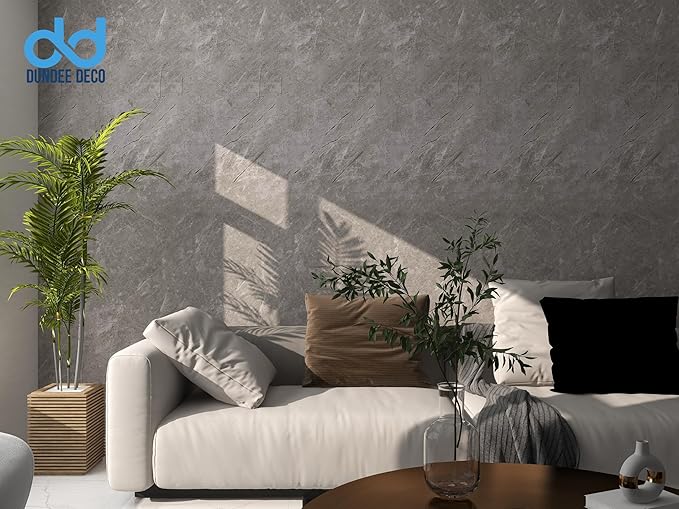 Dundee Deco Faux Marble Wall Panels - 2 ft X 4 ft - Glossy, Waterproof Indoor Wall Cladding - Tan, Grey Veins - Set of 4 - Covers 31 sq ft