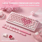 YUNZII B75 PRO Wireless Mechanical Keyboard,75% Layout with Knob,Hot Swap Gasket Custom Structure,Creamy Pre-lubed Switches,RGB Backlit,Bluetooth/Type-C/2.4G for Win/Mac(Milk Switch,Pink)