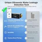 Frizzlife LP365-P 1.25-Inch Smart Water Monitor and Automatic Shutoff - 0.01GPM Ultrasonic Micro Leak Detection, APP Wi-Fi Remote Control,Pressure+Flow Monitoring, for 1-1/4-Inch Diameter Pipe