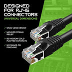 GEARit Cat 6 Ethernet Cable Pack - 100-Pack 0.5 ft Cat6 Ethernet Patch Cables | RJ45 Network Patch Cable, 10 Gbps Snagless Gold-Plated Connectors - Ethernet Cable Cat 6 for PC, TV, Router - Black