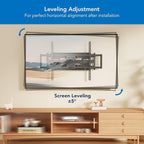 Mount-It! Heavy Duty XXL Full Motion TV Wall Mount for Extra Large TVs, max VESA 900x600, Holds up to 264lb, Swivel Tilt Extension Adjustable TV Mount for 60" 65" 75" 80" 85" 90" 98" 100" 115" 120 in