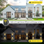 MZLITI Modern Outdoor Wall Light Dusk to Dawn 2 Pack, Waterproof Matte Black Porch Lights, 2700K LED Outdoor Sconce Lights for House, Garage, Patio, Front Door