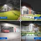 SANSI 36W LED Motion Sensor Outdoor Lights,Hardwired Security Light Motion Activated,Flood Lights Dusk to Dawn 3600LM,Motion Detection Lights,Super Bright for Yard,Garage,350W Equiv 5000K IP65,White