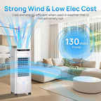 YEW 32" Evaporative Air Cooler,1800CFM Swamp Cooler Air Conditioner with 4.2 Gal Tank,Windowless Swamp Cooler with Remote,3 Speeds,12H Timer,Fans that Blow Cold Air for Bedroom Indoor Office