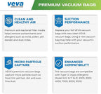 30 Pack Type CC Vacuum Bags for Oreck XL, XL5, XL7, XL21, 2000, 3000, 4000, 7000, 8000, 9000 Upright Vacuum Cleaner, Hypo-Allergenic Bags
