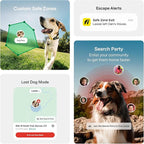 New Fi Series 3+ Smart Dog Tracker Collar [12 Month Membership Included] GPS Tracker for Dogs with Health & Behavior Monitoring, Escape Alerts, Waterproof, LED, Apple Watch Compatible (Pink, X-Large)