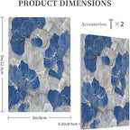 Bvtewkhz Abstract Blue Marble Plant Leaves No Device Single Blank Decorative Light Switch Covers Electrical Faceplate Switch Plates for Bathroom Kitchen Home