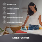 COTTY HOME Extra Thick Ironing Board Covers with Pad Standard Size 15x54, Heat Reflective Full Scorch Resistant Padding, Snug Fit Non-Slip Nose Pocket Fastener Straps Elastic Edges, Orange