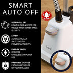 SALAV® Heavy Duty Smart Auto Shut-off Commercial Full-Size Garment Steamer, Beeping Alert when Water Runs out, Foot Pedal Control, XL 3L (101.5 oz) Tank, 1800 watts, 90+min of Continuous Steam, White