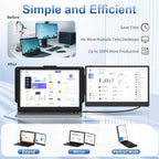 New Upgraded Laptop Screen Extender Portable Monitor,1080P FHD IPS Screen,Monitor Extender for Laptop,Fit for 13-17" Laptops, Plug & Play Compatiable with Wins/Mac/Android/Switch (Dual 14")