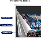 Instahibit 72" 16:9 Manual Pull Down Projector Screen 4K Self-Locking Home Theater Cinema Meeting Room Classroom Restaurant Bar Office