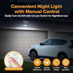 LUTEC 84W 9500LM LED Security Light Motion Sensor Outdoor Lights with Night Light, 4 Head LED Flood Lights 5000K Daylight, IP65 Waterproof, Motion Detected Lights for Outside (White)