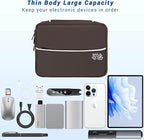 Electronics Organizer,Travel Cord Organizer Pouch, Portable Cable Organizer Bags, Waterproof Electronic Accessories Storage Case for Cables, Cords, Charger, Phone (Double Layer-Brown)