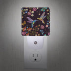 Smoaffly Vintage Hummingbird Butterfly Flowers Night Light Plug-in LED Nightlights Auto Sensor Night Lamp Dusk-to-Dawn Lamp Home Decor for Nursery Children Girls Boys
