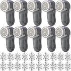 Ferrochef 10 Pack Fabric Shaver and Lint Remover,Sweater Defuzzer with 20 Replaceable Blades,Fuzz Remover Furniture Sweater Shavers to Remove Pilling, Battery Operated, Gray