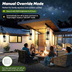 2-Pack Upgraded Motion Sensor Outdoor Wall Lights, 18” Large Dusk to Dawn Porch Lights Outdoor Wall Sconce Lantern, 3 Lighting Modes Exterior Lighting Fixtures, Black Outside Lights for House Garage