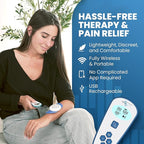 Soterix Medical PainX TENS Wireless Tens Unit Muscle Stimulator with EMS - FSA Tens Unit for Back Pain, Knee, Neck and Face with USB Rechargeable Device and Remote, Designed in USA, 4 Electrode Pads