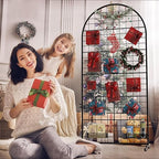 VGMiu Grid Wall Panel 1PCS Display Stand 2.6' x 5.8' FT Black Grid Wall Panels Movable Retail Display Racks Floorstanding Gridwall Heavy Duty with Wheel for Art Craft Photo Displays Fair Trade Show