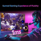 KTC 24 Inch 180Hz/190Hz Gaming Monitor, FHD PC Computer Monitor with Fast IPS Panel, HDR400, 133% sRGB, Bluelight Filter, 2 HDMI & 1 DP Port, Compatible Freesync and Wall Mountable, H24F8