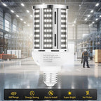 YANYCN 50W 2 Pack LED Corn Light Bulb,5000K Daylight 6500LM(500W Equivalent) Commercial GradeE26/E39 Medium Mogul Base LED Lamp,Large Area Lights for Outdoor Indoor Garage Warehouse Factory Bay Light
