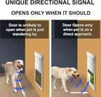 Genuine Power Pet Fully Automatic Pet Door from High Tech Pet Brand. Pet Collar Operated, 4 Way Access, Directional Sensing, Dead Bolt Lock, Air Tight, Quick, Quiet Operation, USA Customer Service
