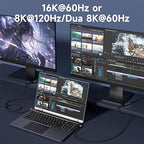 right angle USB C long Cable 10FT Compatible With Thunderbolt 5/4,Type C 240W Fast Charging,USBC 16K@60Hz/8K@120Hz HD Video Output for Display,90 degree USB 5/4 Cable 80Gbps Data Transfer for SSD/Dock