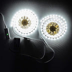 WOBANE LED Strip Lights 32.8ft White, Dimmable White Light Strip Kit with Remote and Control Box, 600 LEDs Supper Bright Tape Lights for Living Room, Mirror, Under Cabinet, Wardrobe 6500K Daylight