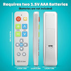 EZclicker Big Button Universal TV Remote (Silver) Simple Easy to Use, Great for Seniors, Works with Major TV Brands (2xAAA Batteries Not Included)