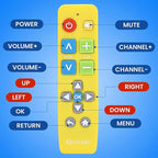 Samsung Replacement TV Remote Compatible with Samsung TV's ONLY (Yellow) Big Button TV Remote Control, Simplified and Easy to Use (2xAAA Batteries not Included)
