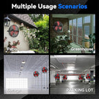 2600 CFM 14 inch Outdoor High Velocity Wall Mounted Fan, 3-Speed Metal Fans with IP44 Enclosure Motor, Industrial Grade Weatherproof Wall Fan for Patio, Greenhouse, Garage, and Gazebo