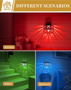 DORESshop Night Lights Plug Into Wall [4 Pack], LED Night Light with 8 Color RGB, Plug in Night Light, Dusk-to-Dawn, Home Décor, NightLight for Kids, Bathroom, Nursery, Kitchen, Basement