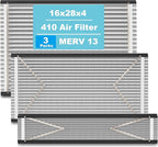 (3-Pack) 410 Replacement Filter Compatible with April-Aire Whole House Air Purifier 4400, 3413, 2416, 2413, 1610, 1413 MERV 10, Actual Size: 16.75" x 27.75" x 4", Nominal Size: 16''x28''x4''