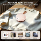 Tossca Rechargeable Fabric Shaver for Clothing | Electric Lint Remover for Clothes | Portable Sweater Shaver | Pilling Remover for Clothes with 500MAH Battery, 6 Rotary Blades & Large lint Collector