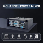 PRORECK MX16 6-Channel 2000w Professional Audio Mixer with USB Interface, Bluetooth, Effect Controller, 15V Phantom Power. Ideal for Studio Recording, Live Performances, DJs, Bands, Party, Wedding